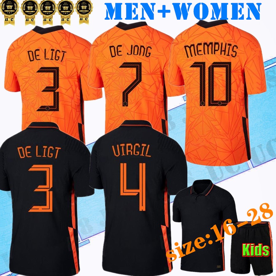 

Size:S-4XL 20 21 Mens Jersey Kids Kit DE LIGT Soccer Jersey MEMPHIS Soccer Jersey SNEIJDE Gullit 2021 women WIJNALDUM PROMES DE JONG VIRGIL, Away+patch