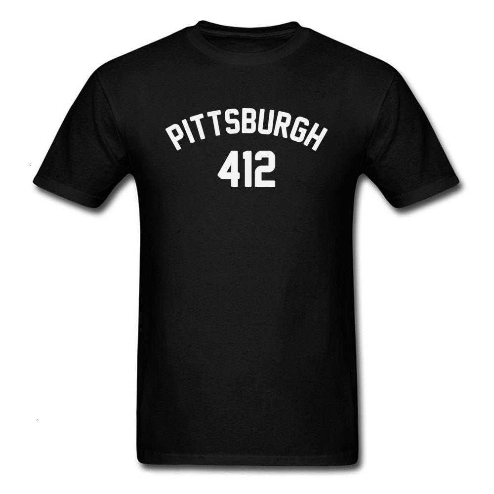 

Usa Pittsburgh 412 Custom T-shirts for Cotton Fabric O-neck Men Tops Casual Tshirt Lovers Day Group Tee Shirt Harajuku, Black