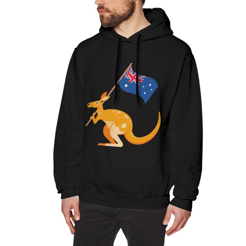 

Men's Hoodies & Sweatshirts Australia Day Men Hoodie Tracksuits Sweatshirt, Black