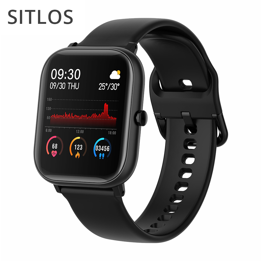 

SITLOS 2021 P8 SE 1.4 Inch Smart Watch Men Women Multi-Sport Mode full touch SmartWatch Heart Rate monitor for iOS Android phoneg, Black