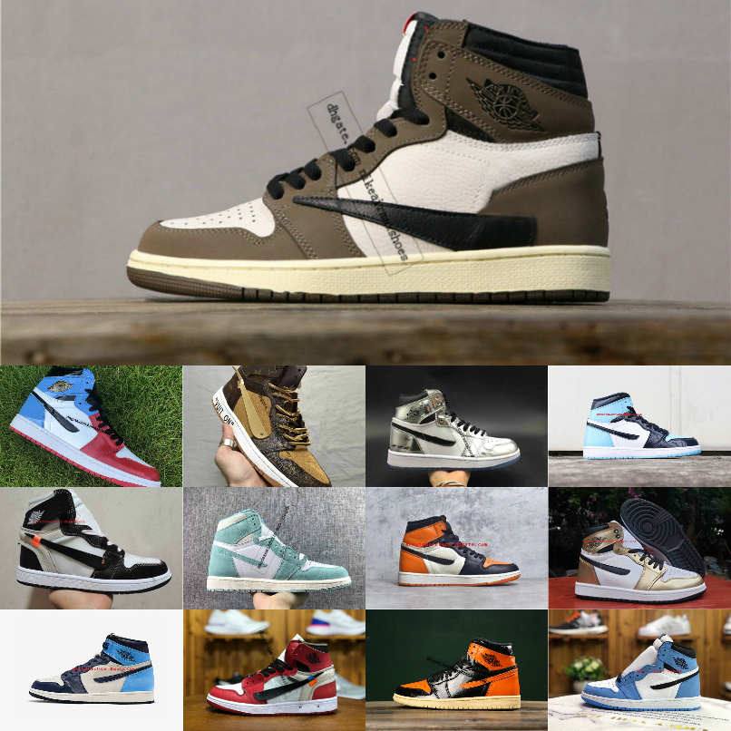 

Hight Mid Top Basketsball Shoes 1 Designer Classic Limited Style Color Quality Og Bred Shadow Shatteredbackboard Royalblue UNC Chicago Blue Toe 1s Men Women 36-46, 35#