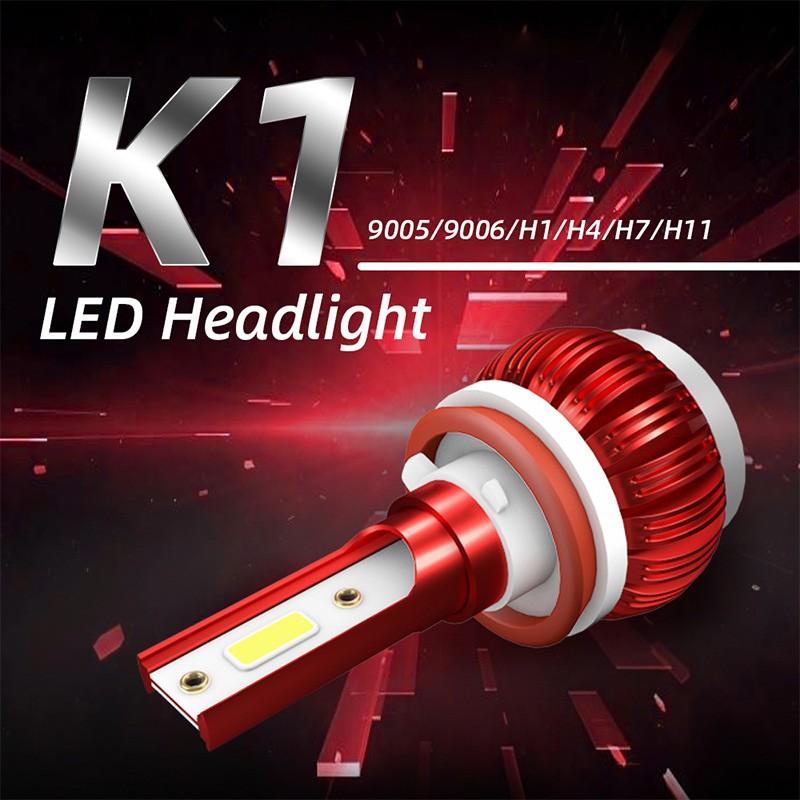 

Car Headlights K1 Headlight Bulb LED Lamp H1 H4 H7 H11 18W 3000LM 6000k COB White Light Aviation Aluminum