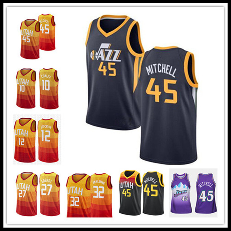 

Free UtahJazzDonovan 45 Mitchell Jersey Mike 10 Conley Rudy 27 Gobert John 32 Malone 12 Stockton Basketball Jerseys men