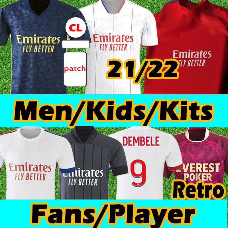 

21/22 Maillot Lyon Fans Player version soccer jerseys 2021 Olympique Lyonnais Jersey Maillot de foot OL football shirts TRAORE MEMPHIS men k, 20 21 home patch