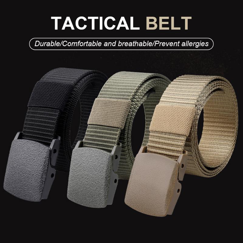 

Belts 2022 Fashion Nylon Belt Adjustable For Men Military Combat Elastic High Quality Wear-resistant Outdoor Hiking Supply, Black