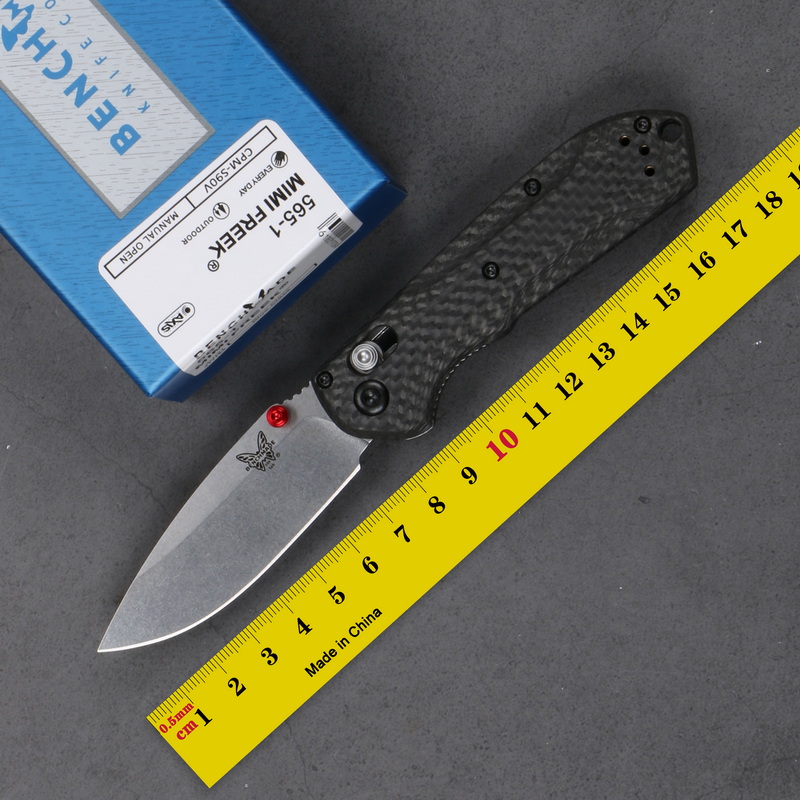 

Benchmade BM 565 565-1 AXIS Mini Freek Folding Knife 3" S90V Blade, Carbon Fiber Handles, Outdoor Camping Hunting Pocket EDC 535 940 BM
