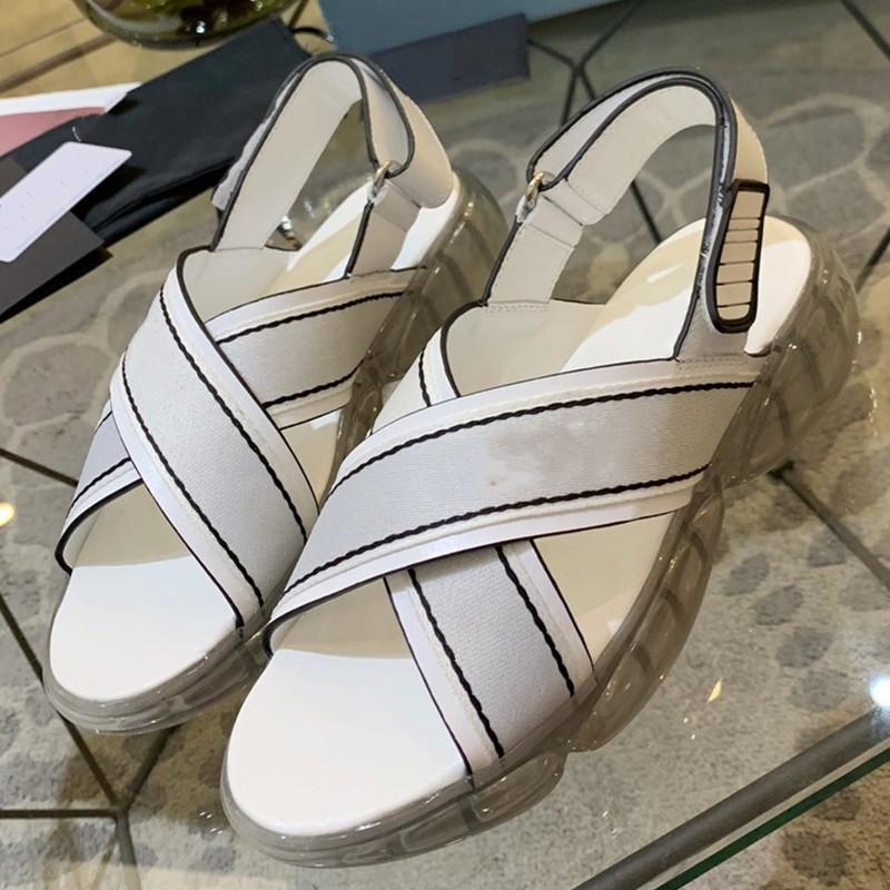 

Shoes Woman Jelly Sandals Flat Women Strap Fashion Hook Loop Zapatos De Mujer Platform Open Toe PVC 2021, As show