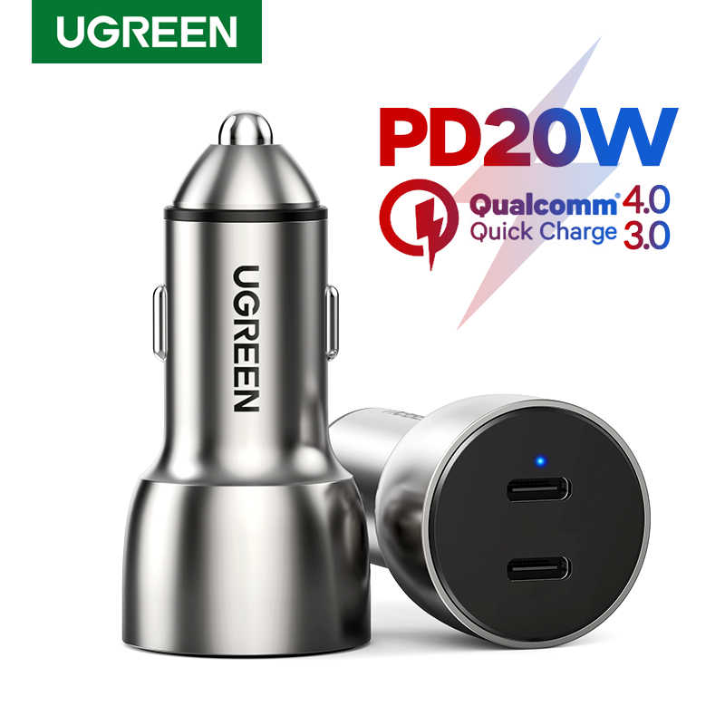 

Ugreen 36W Quick Charge 4.0 3.0 QC USB Car Charger for Xiaomi QC4.0 QC3.0 Type C PD Car Charging for iPhone 11 X Xs 8 PD Charger