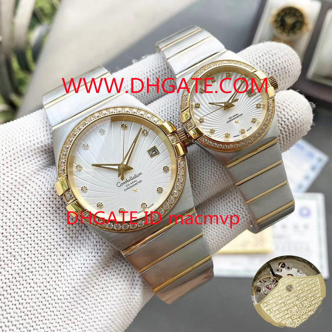 

2021 Beauty 38MM Star series automatic mechanical men's watch movement genuine watch table set after diamond, Slivery;brown