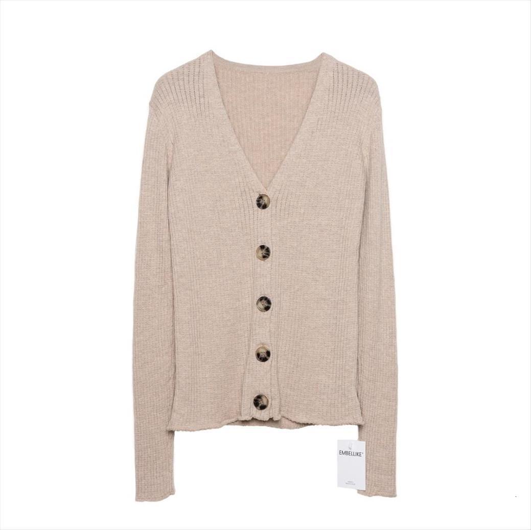 

textured v neck cotton women sweater cardigan knitted ribbed big button roll edges autumn, White;black
