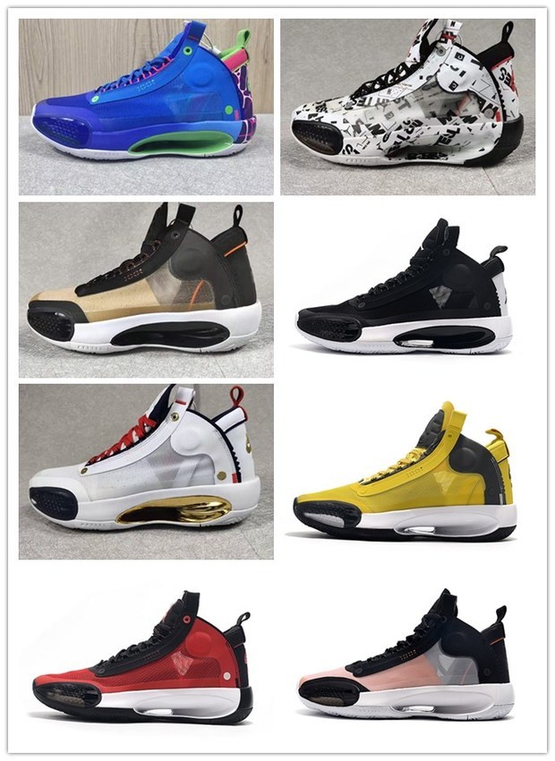 

quality Jumpman Top 34 Blue Void Basketball Shoes 34 Blue O Zoom Eclipse Bred Red Orbit Green Glow Metallic Silver Mens Sneakers s