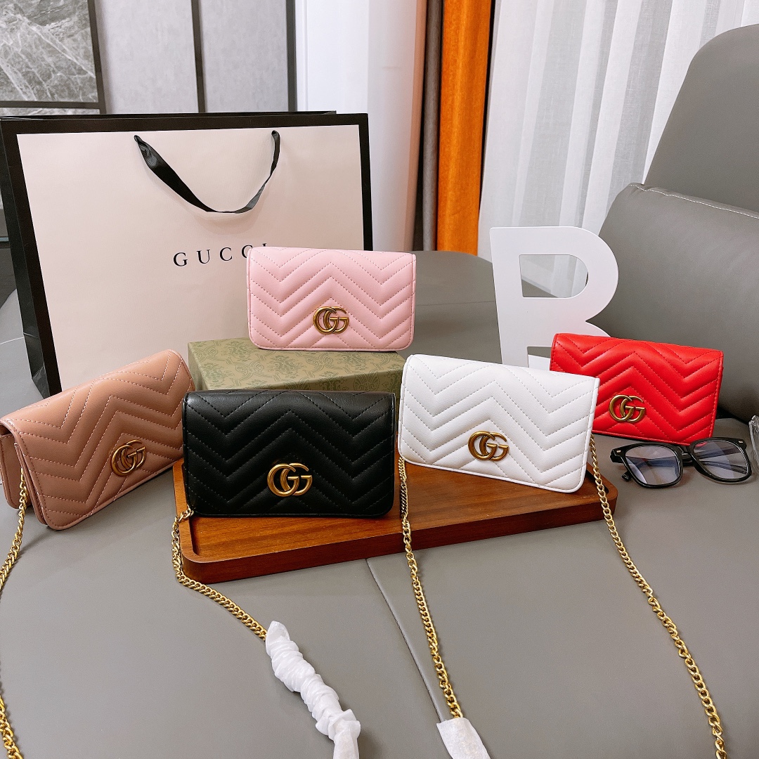 

Top LV Louis Vitton Marmont Chain Shoulder Bags Ophidia Designers Leather Purses Women's Fashion Shopping Crossbody Messenger B