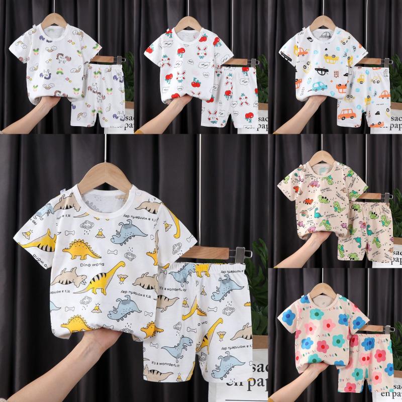 

Clothing Sets 2pcs/set 2022 Trendy Baby Cotton Clothes Suit Children's T-shirt+shorts Suits Summer Short Sleeve Pants Boys Girls Tracksuit, White