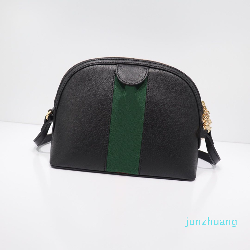 

Designer- Fashion lady handbag purses high quality crossbody bags letter stitching striped shoulder bag shell bag, Black
