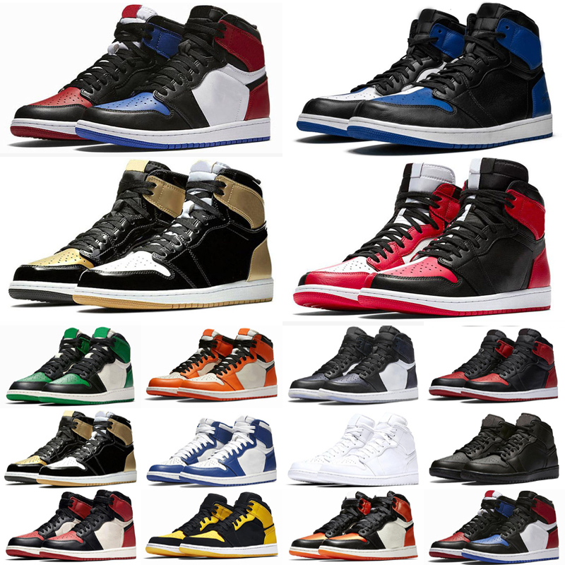 

Jumpman 1 basketball shoes men women Smoke Grey Chicago Obsidian UNC Mushroom womens trainers sports sneakers, As photo 15