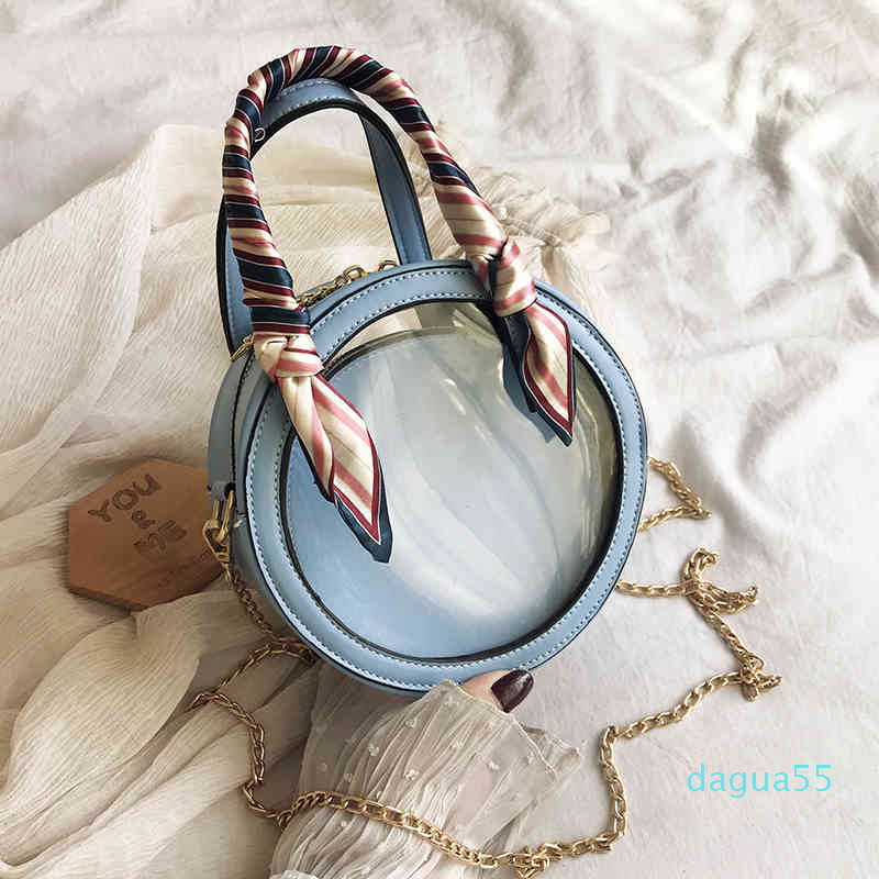 

Designer Shoulder Bags Womens Wallets Travel Duffle Luggage Bag Fashion Transparent Clear Circular 2 Pic Zipper Detachable Chain HandbagXDTA, Style 2