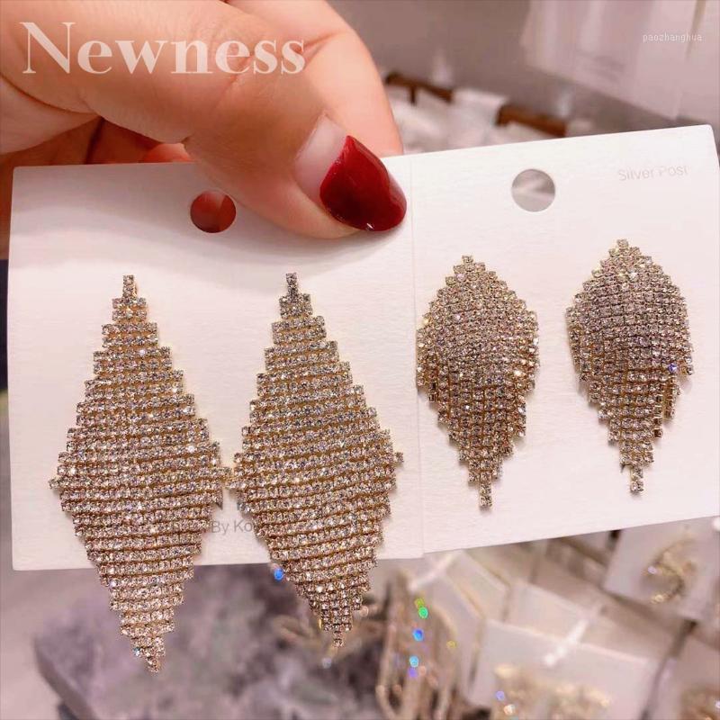 

Ness Luxury Tassels Cubic Zirconia African Nigerian For Women DUBAI Bridal Fashion Earrings Wedding Jewelry Gift Dangle & Chandelier, Silver