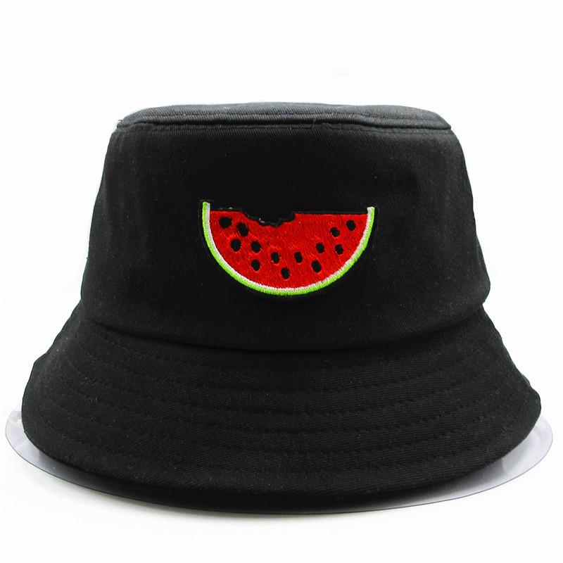 

Cloches Watermelon Fruit Embroidery Bucket Hat Fisherman Outdoor Travel Sun Cap Hats For Kid Men And Women 225, White