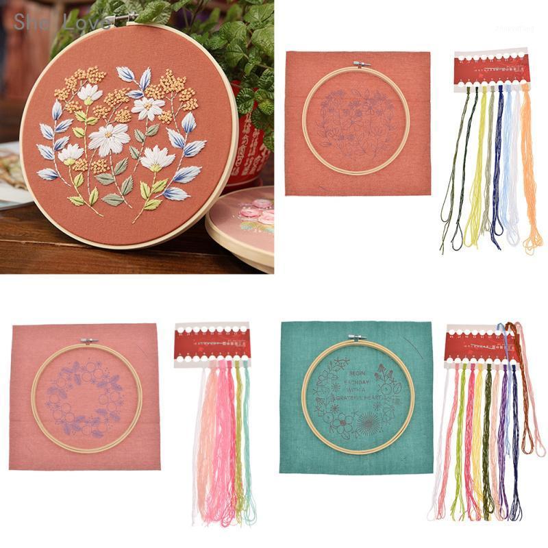 

Paintings Chzimade DIY Ribbons Embroidery For Beginner Needlework Practice Kits Cross Stitch Floral Wall Painting Art Home Decoration