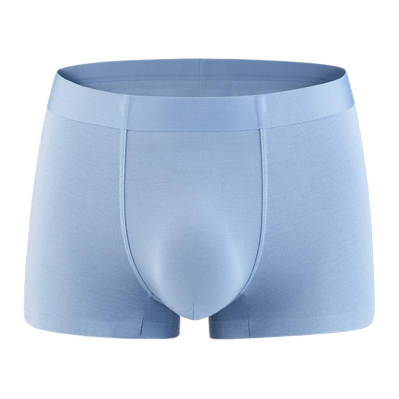 

Underpants Men Underwear Boxers Breathable Man Solid Sexy Cuecas Men's Comfortable Modal Seamless Elastic Boxer Shorts Panties, Navy blue