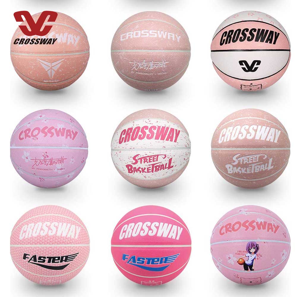 

Pink Basketball for Girl Sports Balls Cherry Series Women Lovely Basketballs Outdoor High Bounce Back Size 7 Amazing Gift To Her
