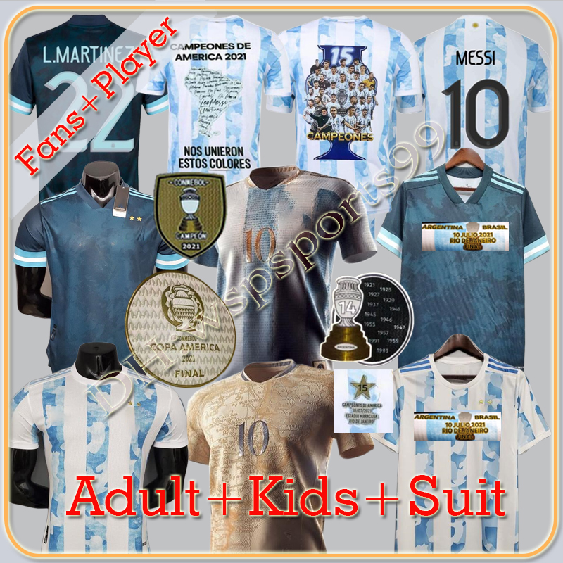 

Argentina Soccer Jerseys MESSI MARADONA DI MARIA 2021 22 Home Away DE PAUL KUN AGÜERO LO CELSO MARTINEZ CORREA Football jersey shirt men kids sets uniforms tops, Signature version