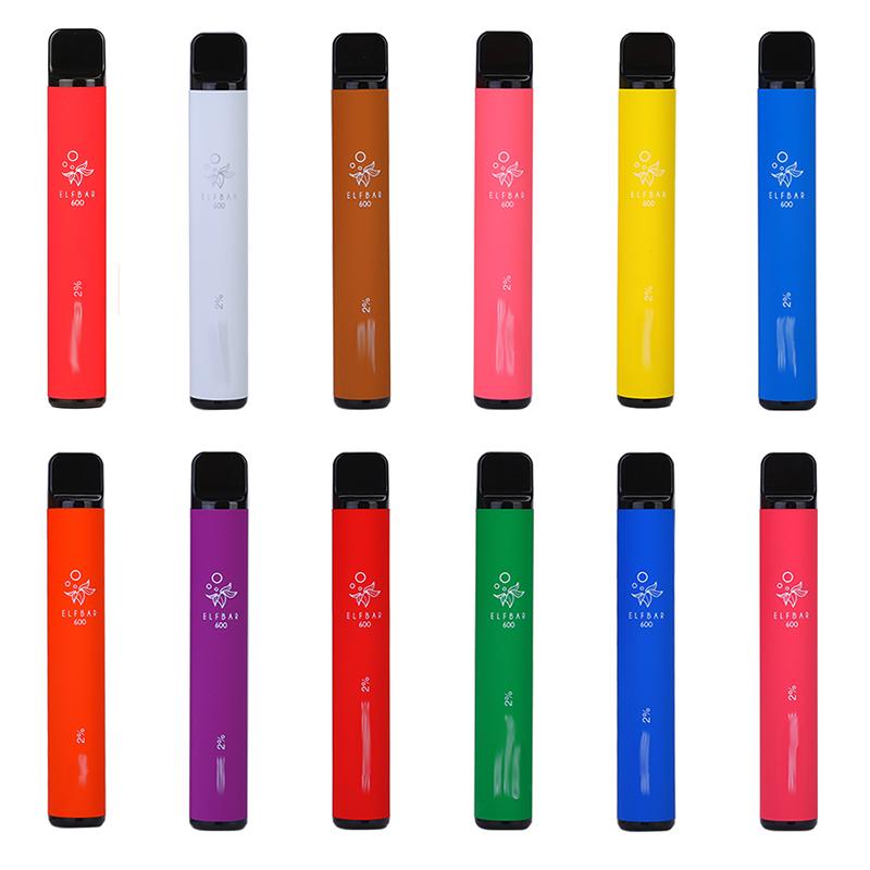 

Electronic Cigarettes Elf Bar 600 Puffs Disposable Vape Pen Starter Kit Device Pod prefilled E-cigarettes UK