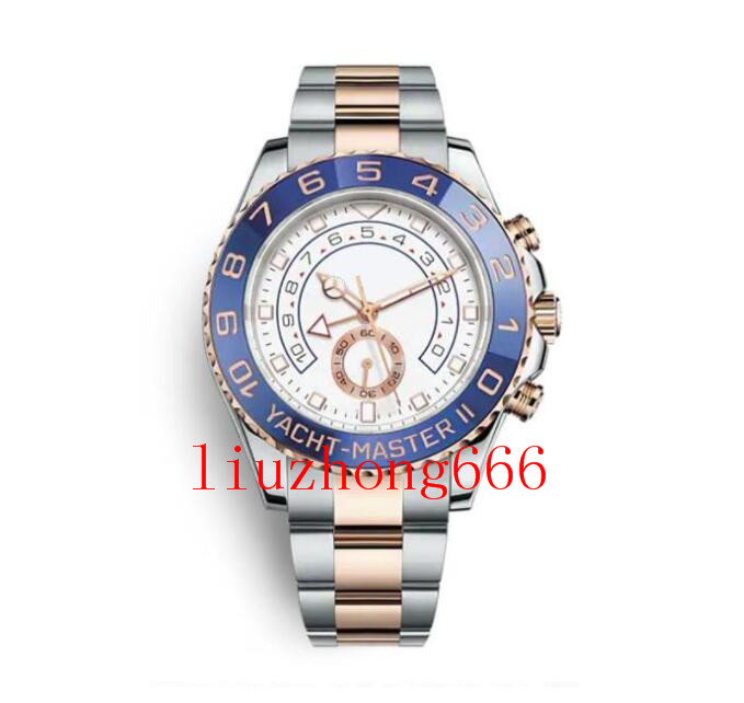 

Innovative Men's Yacht Master Series Watch Gray Dial Silver White Ceramic Bezel Individual Date Stainless Steel Original Solid Bracelet Automatic Movement Watchs, 50m waterproof