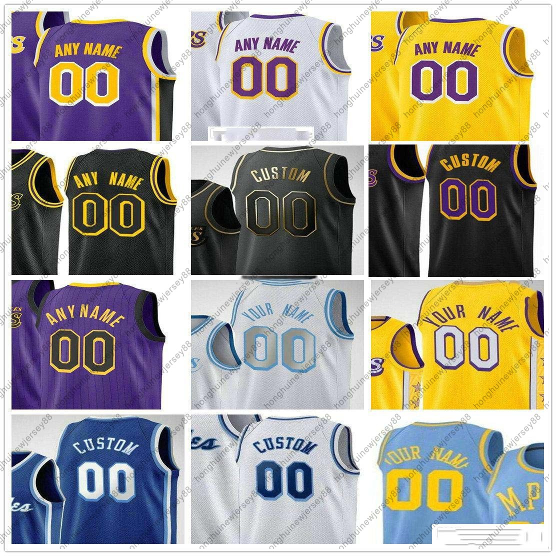 

Custom Printed Los Angeles 6 Anthony 3 LeBron Davis James Carmelo 7 Dwight 39 Howard Malik 11 Monk Russell 0 Westbrook 12 Nunn Men Women Kids Youth Basketball Jerseys