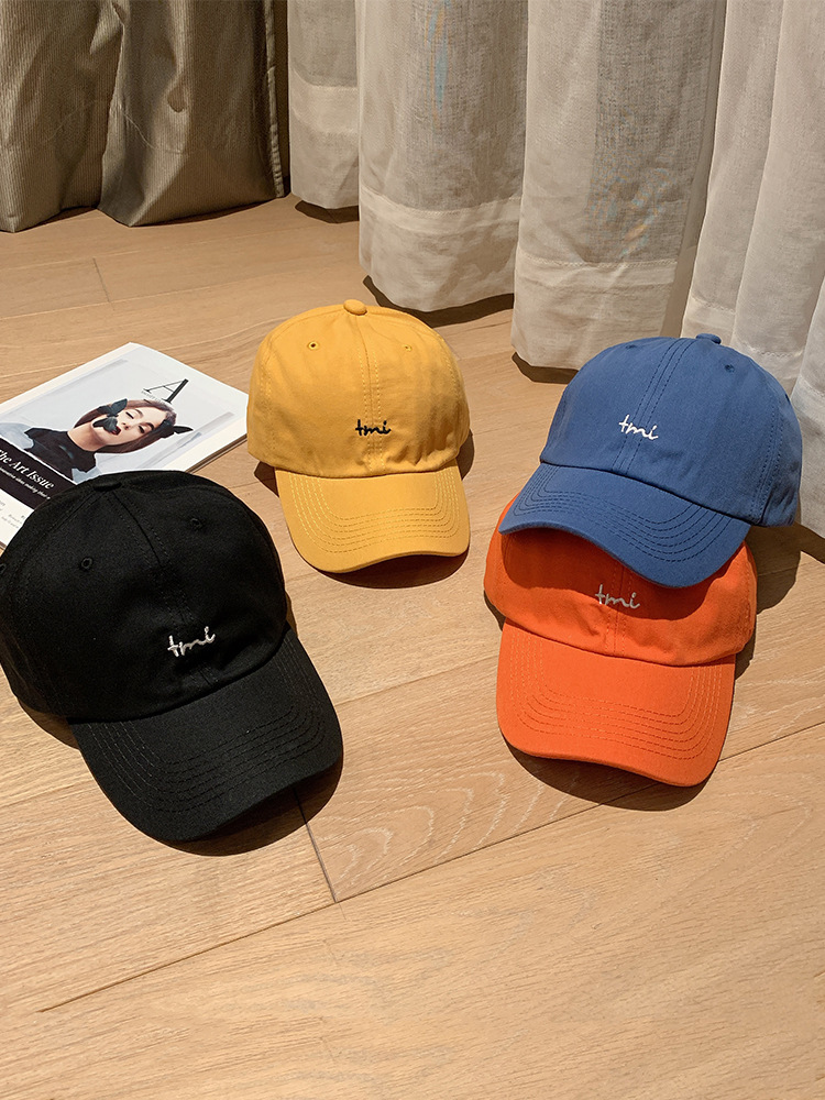 

Hat female summer alphabet Embroidered Baseball Cap male student sun visor, Blue