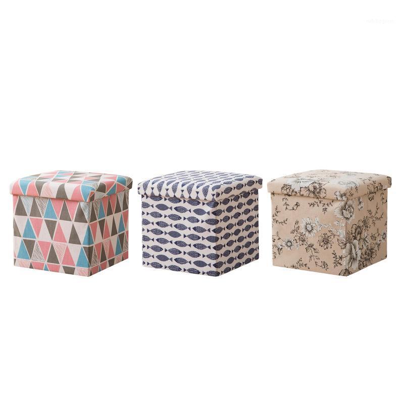 

Square Foldable Storage Stool Ottoman Box Bench Cube Coffee Table Bin