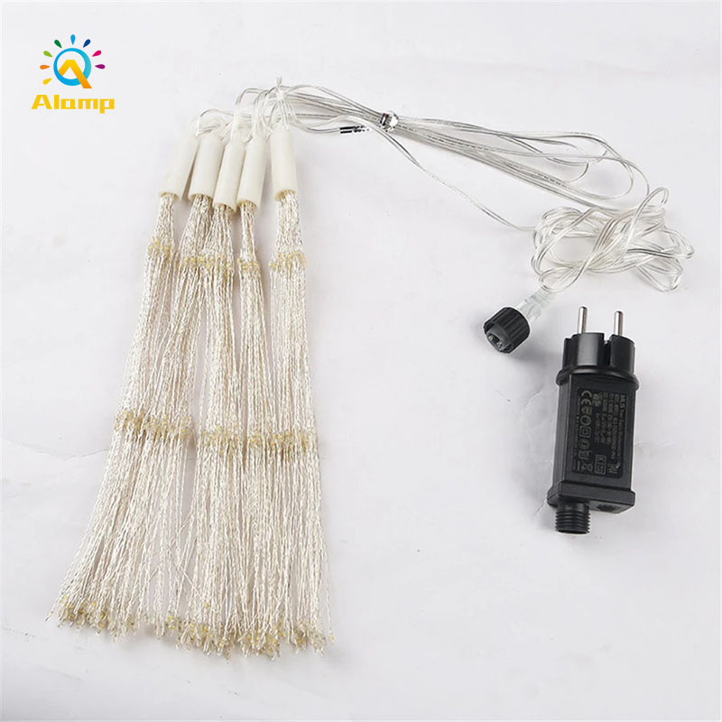 

10 IN 1 1200LEDs Firework String Lights Copper Wire 8 Modes Solar Hanging Flash Light For Xms Wedding Party Store Decor