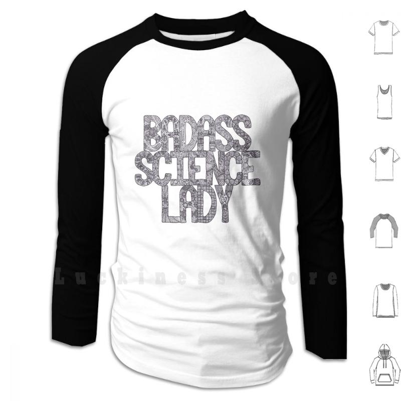 

Men' Hoodies & Sweatshirts Science Lady Long Sleeve Physics Biology Chemistry Mandala Zentangle Astronomy, M-3-4baseball-black