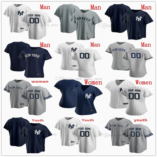 

Custom Men Kids Women Baseball Jersey Miguel Andujar Brett Gardner Aaron Hicks Aaron Judge Gleyber Torres Gary Sanchez Luis Severino Giancar, Blue;black
