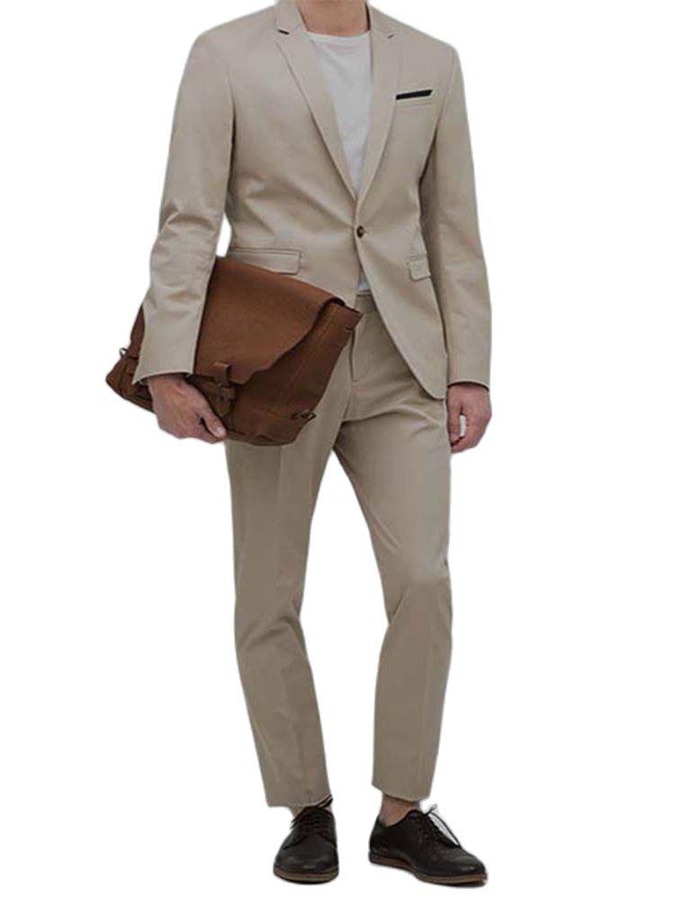 

Men's Suits & Blazers Beige Jacket Pants Custom Made Costume Homme Men Blazer Trousers Slim Fit Tailored Male Suit Godmother Man Wedding, Multi