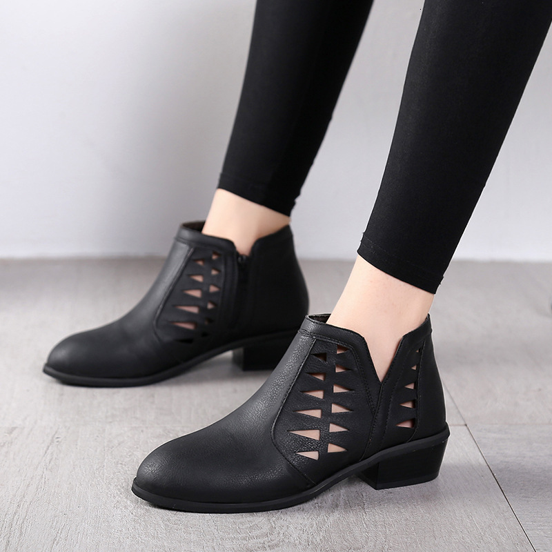

Slippers summer large lateral zipper clipped thick heel women's sandals 43 38M3, 1# shoe box