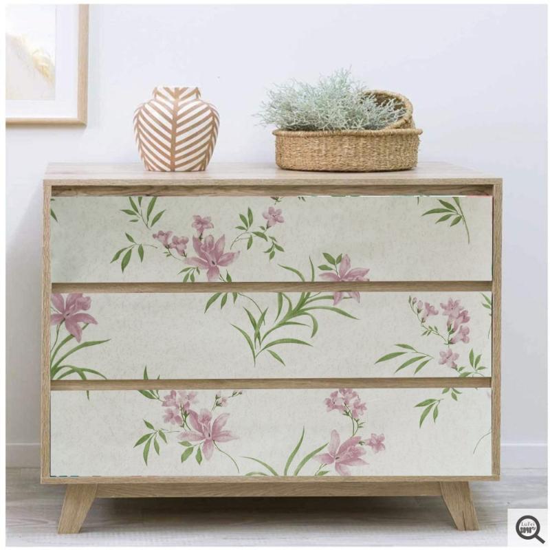 

Wallpapers PVC Peel And Stick Wallpaper Floral Pattern Living Room Background Waterproof Wall Stickers Furniture Decorative DIY Home Decor, As pic