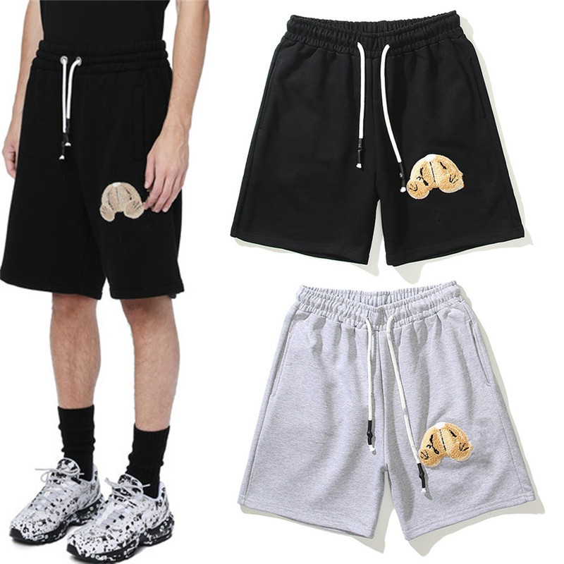 

Fashion Mens designer Shorts High Street Relaxed Short pants for Men letter printed casual Hip Hop Streetwear Style trousers ST2109, White;black