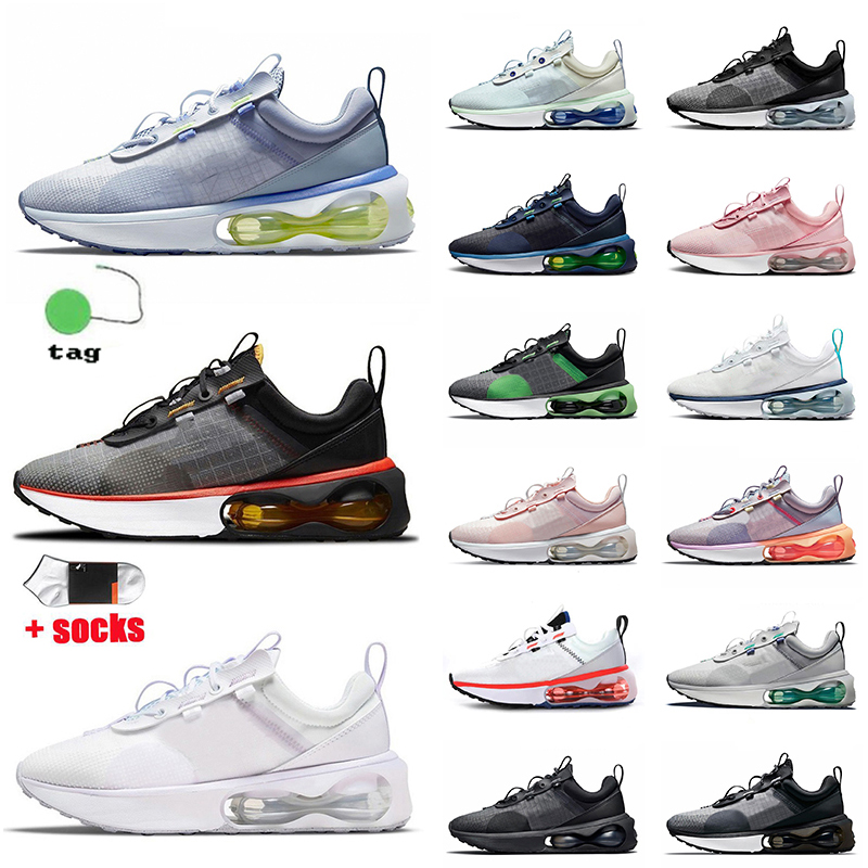 

2022 With Socks Tags Mens Women Maxs 2021 Fly Knit Running Shoes Navy Crimson Obsidian White Pure Violet Triple Black Iron Grey Mesh Jogging Sneakers Trainers, D30 obsidian lime glow 40-45