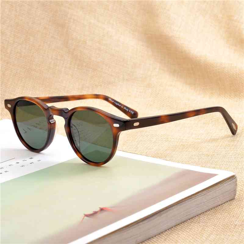 

Gregory Peck Brand Designer men women Sunglasses Vintage Polarized sunglasses OV5186 retro Sun glasses oculos de sol OV 5186