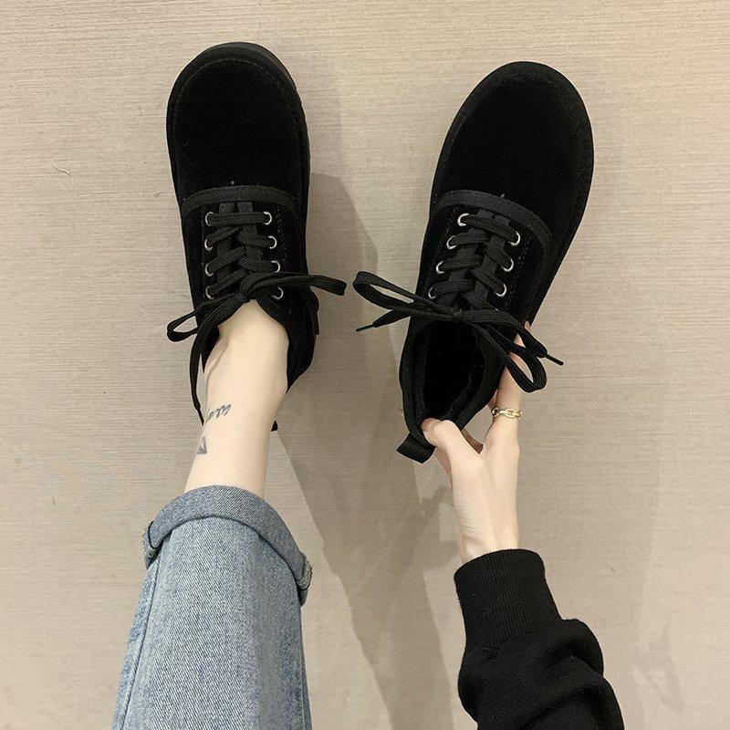 

Boots Women's Winter Snow Ladies Warm Fur Suede Flats Ankle Women Fashion Casual Comfortable Shoes Botas De Mujer BQGH, Dark brown