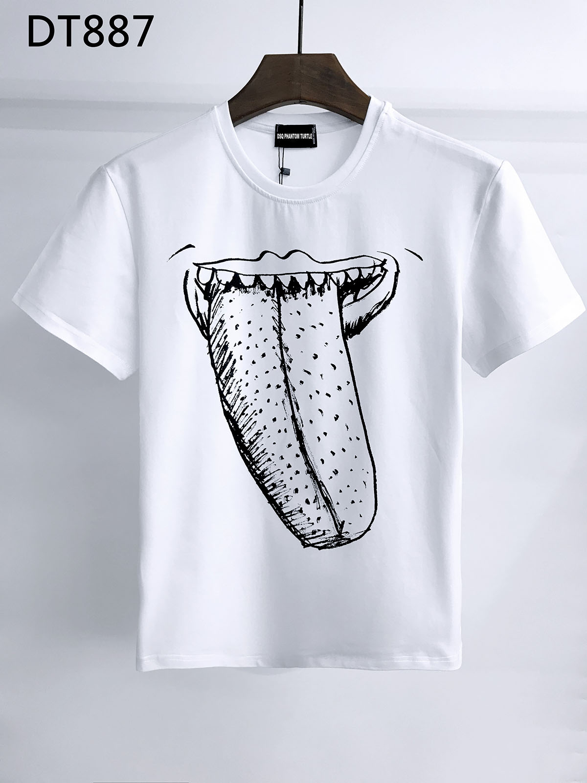 

DSQ PHANTOM TURTLE 2021SS New Mens Designer T shirt Italian fashion Tshirts Summer DSQ Pattern T-shirt Male Top Quality 100% Cotton Top 60849, White