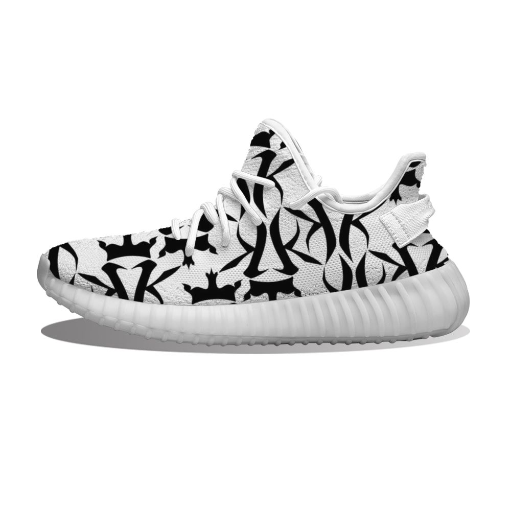 

Wholesale Custom Running Shoes Music Band Logo Kotton Mouth Kings Kmk fun printing men's women's classic shock absorption customized leisure Road Sports Sneaker, White