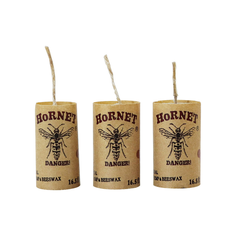 

HORNET Smoking Hemp Wick 16.5 FT Per Roll Natural Handmade Well Coated with Bee Wax Standard Size For Lighter Pipe