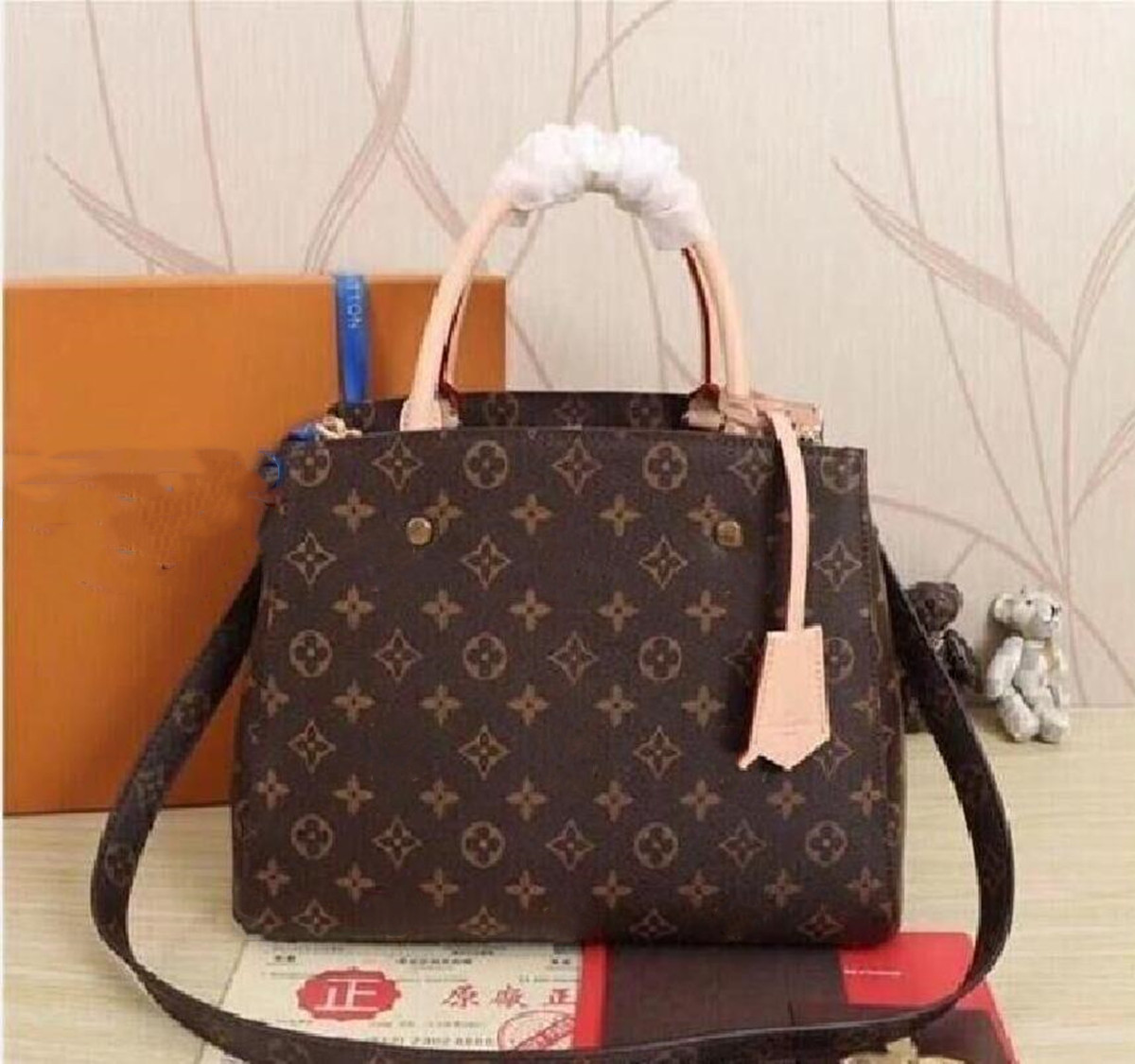 

LVLOUISVITTON BagVUTTON Women Handbags Tote Bag Crossbody Womens Totes Bags Shouler Purse Fashion Saddle Brown Flower Leather