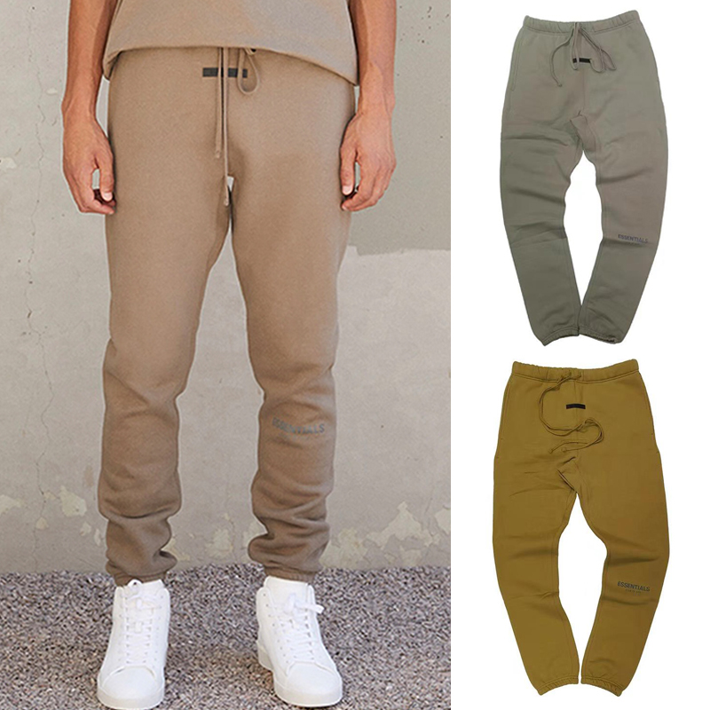 

21FW Mens Reflective Sweatpants Casual Long Fleeced Sweat Pants Joggers Trousers Men Women Hip Hop Skateboard Streetwear MG210137, Greenish grey