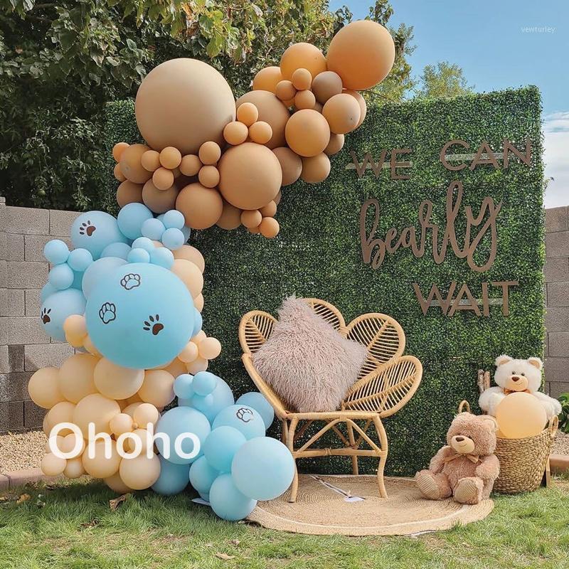 

Party Decoration Blue Blush Caramel Balloon Garland Arch Set Kids Birthday Wedding Christening Baptism Organic Ballons Kit