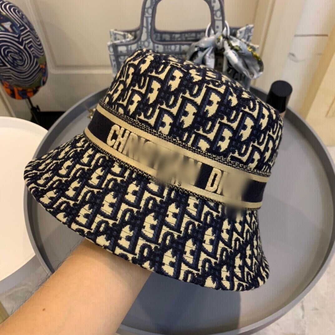 

Embroidery designer bucket hat casual women hats formal designer hats big top fashion luxury evening Bucket Hat casquette, Blue;gray