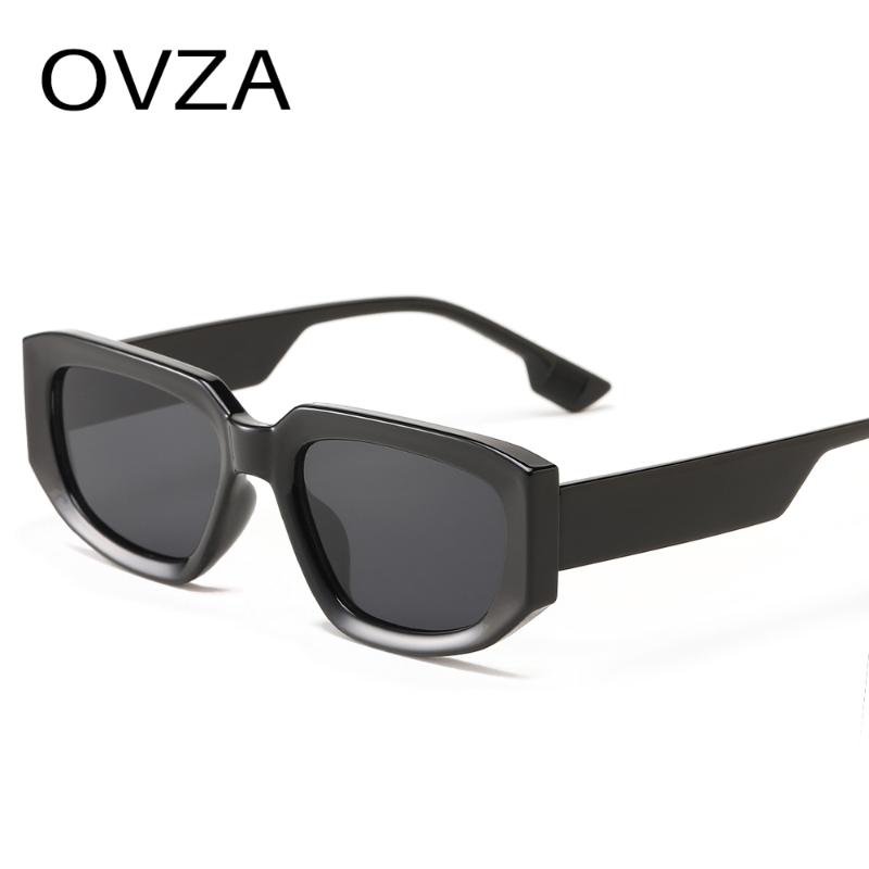 

Sunglasses OVZA Fashion Womens Brand Designer 2022 Rectangle Sunglass Male UV400 Lens Oculos Feminino S6064