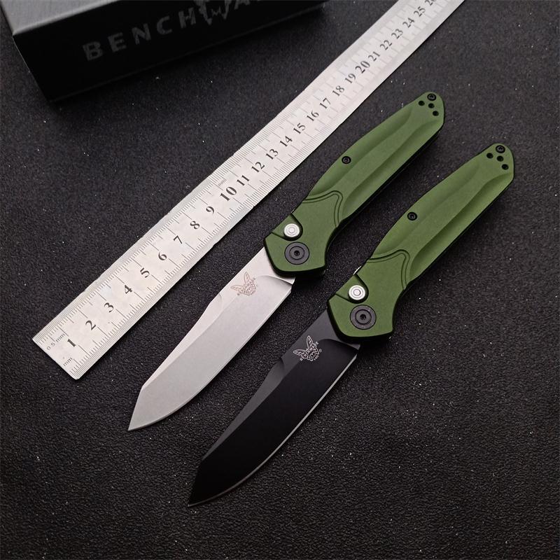 

Benchmade 9400/9400BK Osborne AUTO Folding Knife 3.4" S30V Black/Satin Plain Blade, Green Aluminum Handles BM 940 BM940 Automatic Knife